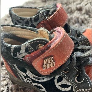 Moschino Kids Black and Orange Boots